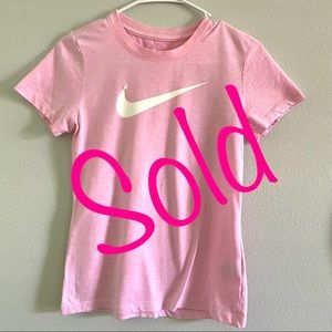 The Nike Tee Dri Fit T Shirt Pink Womens Size Xs Crew Cut